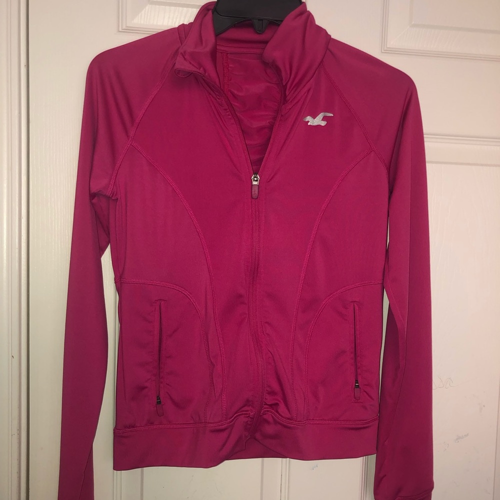 Pink Holister Zip Up Jacket
